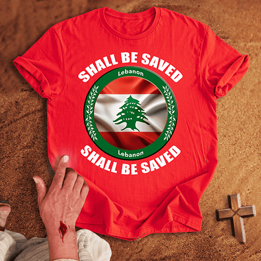 Lebanon Shall Be Saved T Shirt - Military Green M | Biblical & Scripture Inspired Apparel | Jesus Monk