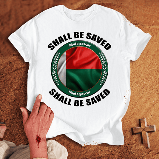 Madagascar Shall Be Saved T Shirt - Black M | Biblical & Scripture Inspired Apparel | Jesus Monk