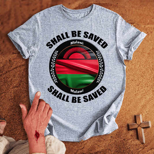 Malawi Shall Be Saved T Shirt - Black M | Biblical & Scripture Inspired Apparel | Jesus Monk