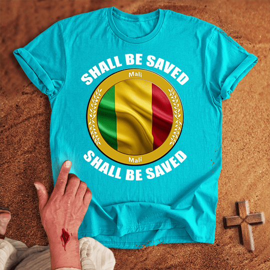 Mali Shall Be Saved T Shirt - Black M | Biblical & Scripture Inspired Apparel | Jesus Monk