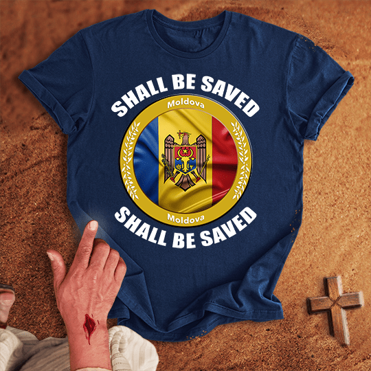 Moldova Shall Be Saved T Shirt - Red M | Biblical & Scripture Inspired Apparel | Jesus Monk