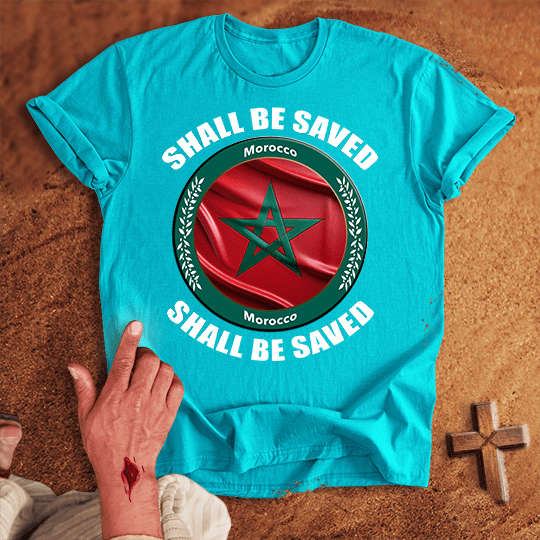Morocco Shall Be Saved T Shirt - Black M | Biblical & Scripture Inspired Apparel | Jesus Monk