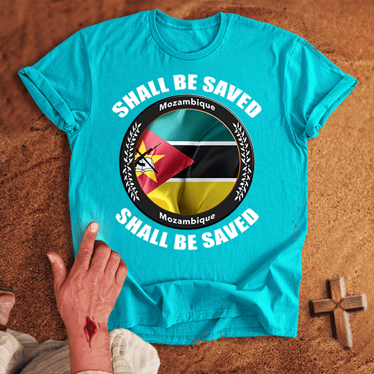 Mozambique Shall Be Saved T Shirt - Military Green M | Biblical & Scripture Inspired Apparel | Jesus Monk