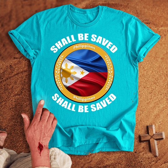 Philippines Shall Be Saved T Shirt - Navy M | Biblical & Scripture Inspired Apparel | Jesus Monk