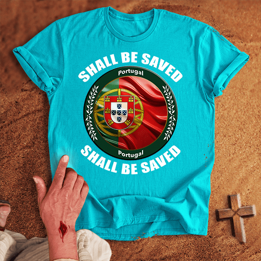 Portugal Shall Be Saved T Shirt - Black M | Biblical & Scripture Inspired Apparel | Jesus Monk
