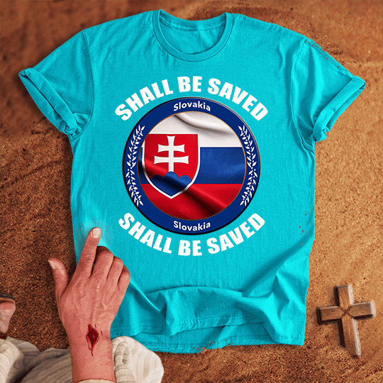 Slovakia Shall Be Saved T Shirt - Sand M | Biblical & Scripture Inspired Apparel | Jesus Monk