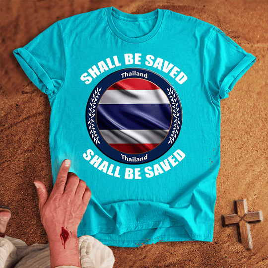 Thailand Shall Be Saved T Shirt - Navy M | Biblical & Scripture Inspired Apparel | Jesus Monk