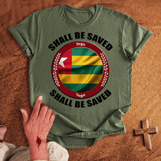 Togo Shall Be Saved T Shirt - Black M | Biblical & Scripture Inspired Apparel | Jesus Monk