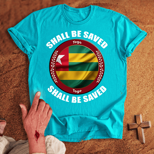 Togo Shall Be Saved T Shirt - Military Green M | Biblical & Scripture Inspired Apparel | Jesus Monk