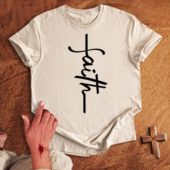 Faith Word Cross T-shirt