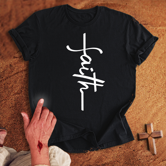 Faith Word Cross T-shirt