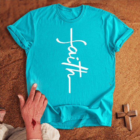 Faith Word Cross T-shirt
