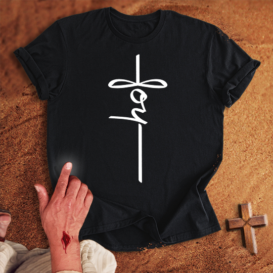 Joy Word Cross T-shirt