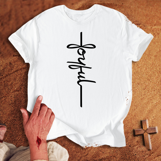 Joyful Word Cross T-shirt