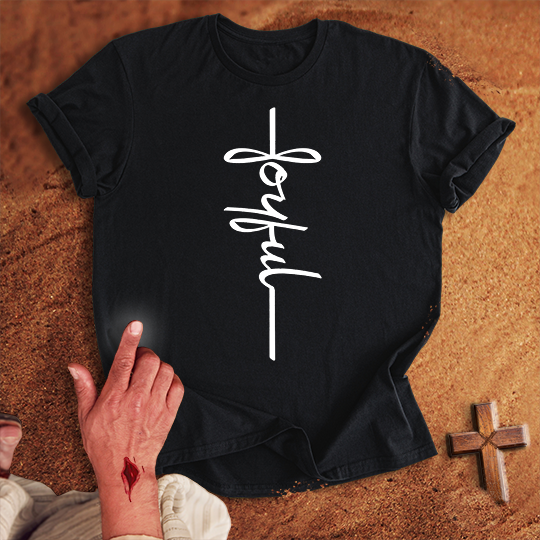 Joyful Word Cross T-shirt