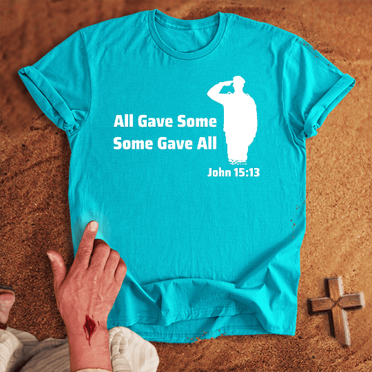 All Gave Some Some Gave All T Shirt - Navy M | Biblical & Scripture Inspired Apparel | Jesus Monk