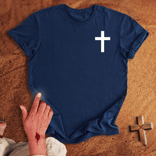 Small Cross T Shirt - Sand S | Biblical & Scripture Inspired Apparel | Jesus Monk