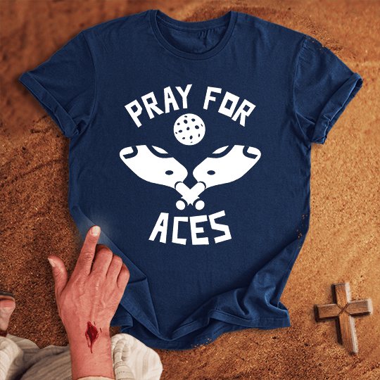 Pray For Pickleball Aces T Shirt - White S | Biblical & Scripture Inspired Apparel | Jesus Monk