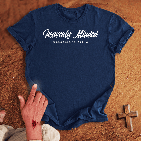 Heavenly Minded T Shirt - Sand S | Biblical & Scripture Inspired Apparel | Jesus Monk
