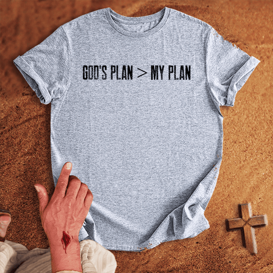 Gods Plan My Plan T Shirt - Navy M | Biblical & Scripture Inspired Apparel | Jesus Monk