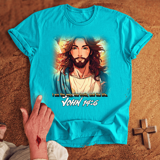 Jesus Anime T Shirt - Sport Grey M | Biblical & Scripture Inspired Apparel | Jesus Monk
