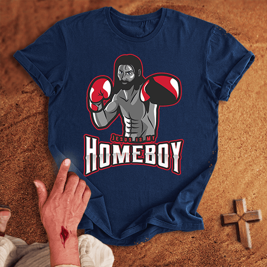 Jesus Is My Homeboy T Shirt - Red M | Biblical & Scripture Inspired Apparel | Jesus Monk