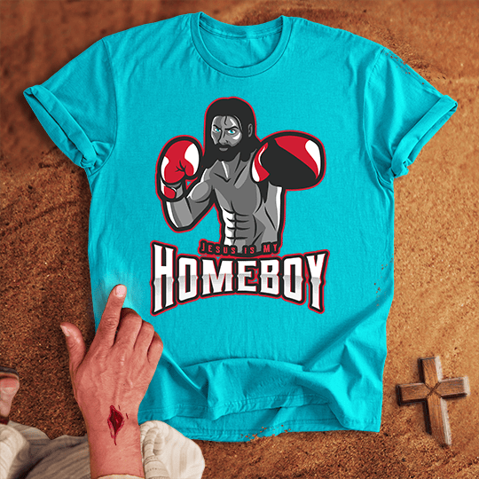 Jesus Is My Homeboy T Shirt - Navy M | Biblical & Scripture Inspired Apparel | Jesus Monk