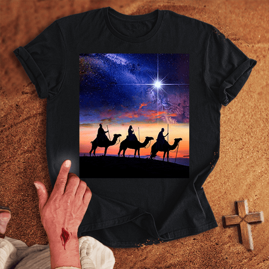 Three Wisemen T Shirt - White M | Biblical & Scripture Inspired Apparel | Jesus Monk