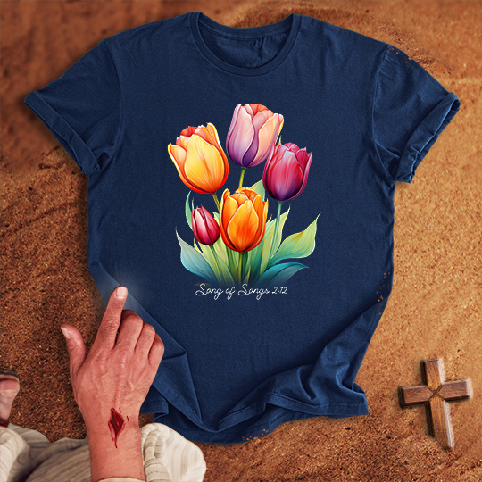 Vibrant Tulip Flowers T-shirt