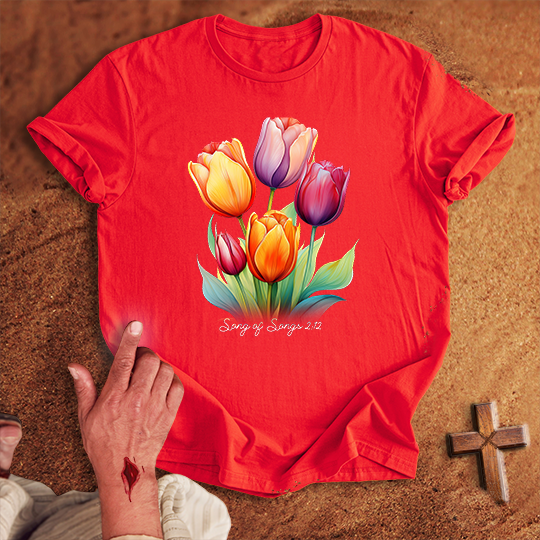 Vibrant Tulip Flowers T-shirt