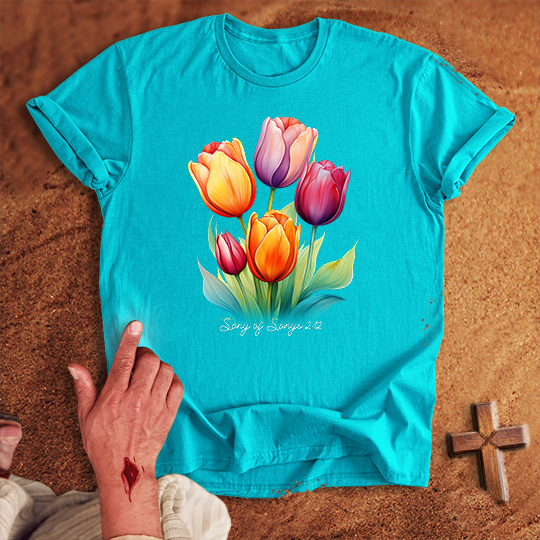 Vibrant Tulip Flowers T-shirt