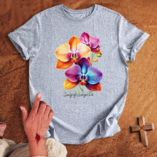 Vibrant Orchid Flowers T-shirt