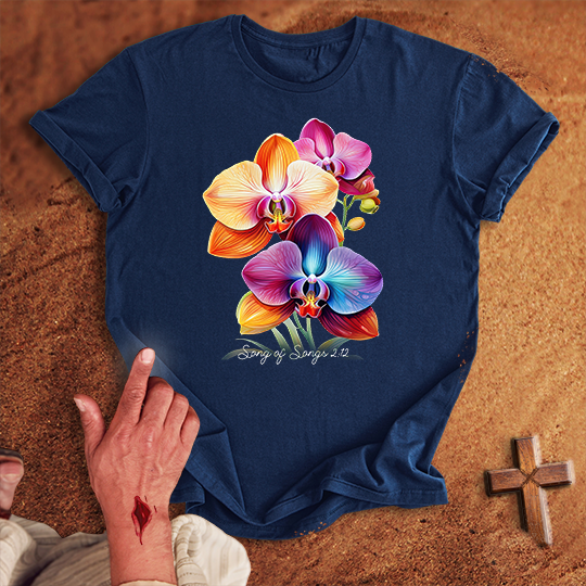 Vibrant Orchid Flowers T-shirt