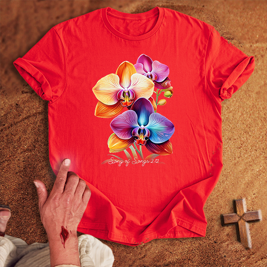 Vibrant Orchid Flowers T-shirt