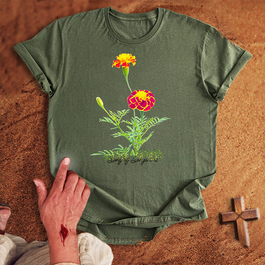 Vibrant Marigold Flowers T-shirt