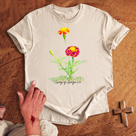 Vibrant Marigold Flowers T-shirt