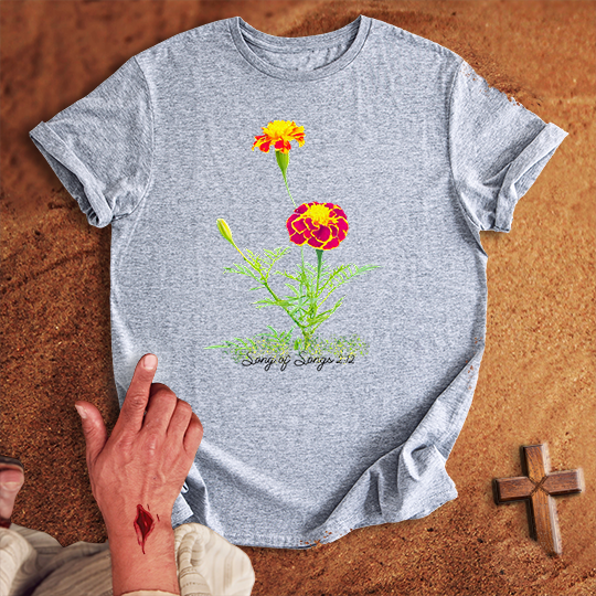 Vibrant Marigold Flowers T-shirt