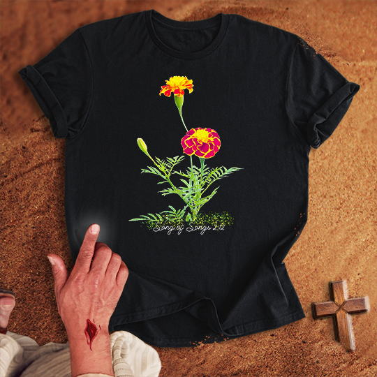Vibrant Marigold Flowers T-shirt