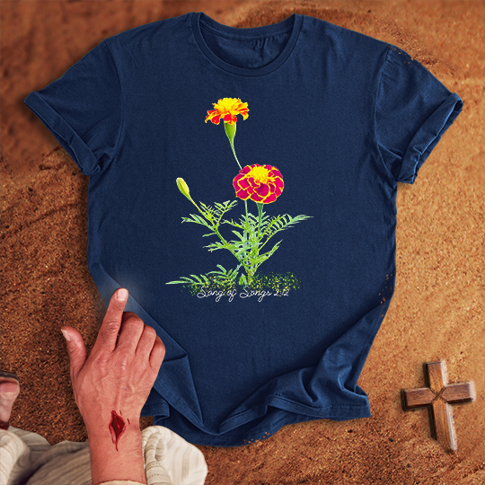 Vibrant Marigold Flowers T-shirt