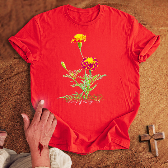 Vibrant Marigold Flowers T-shirt