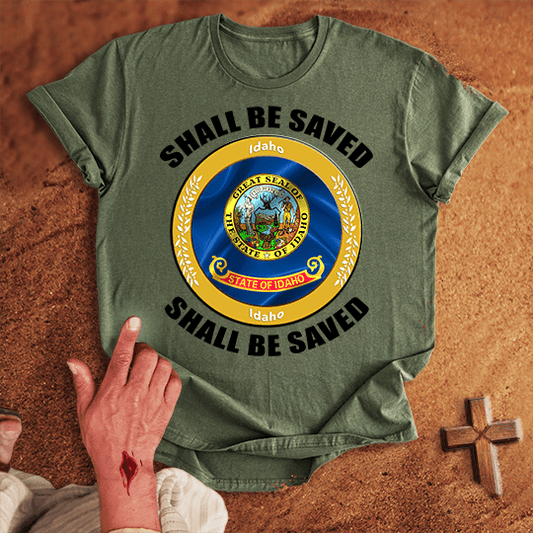 Idaho Shall Be Saved T Shirt - Black M | Biblical & Scripture Inspired Apparel | Jesus Monk