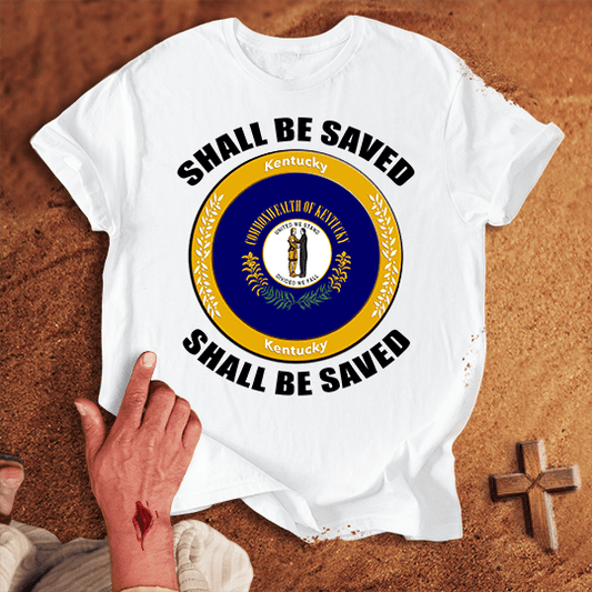 Kentucky Shall Be Saved T Shirt - Navy M | Biblical & Scripture Inspired Apparel | Jesus Monk