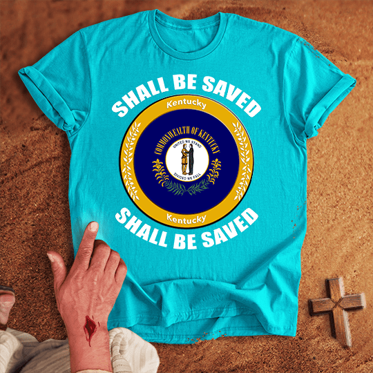 Kentucky Shall Be Saved T Shirt - White M | Biblical & Scripture Inspired Apparel | Jesus Monk