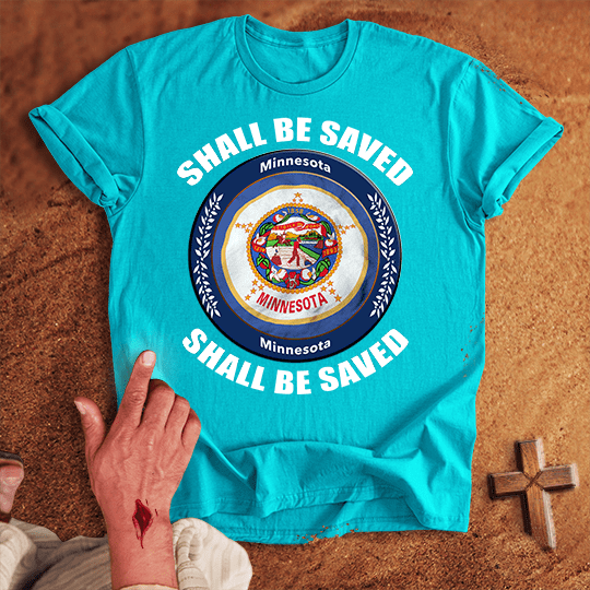 Minnesota Shall Be Saved T Shirt - Sport Grey M | Biblical & Scripture Inspired Apparel | Jesus Monk