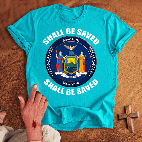 New York Shall Be Saved T Shirt - Sand M | Biblical & Scripture Inspired Apparel | Jesus Monk