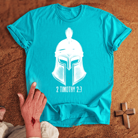 Soldier Of Jesus Christ 3 T Shirt - Red M | Biblical & Scripture Inspired Apparel | Jesus Monk