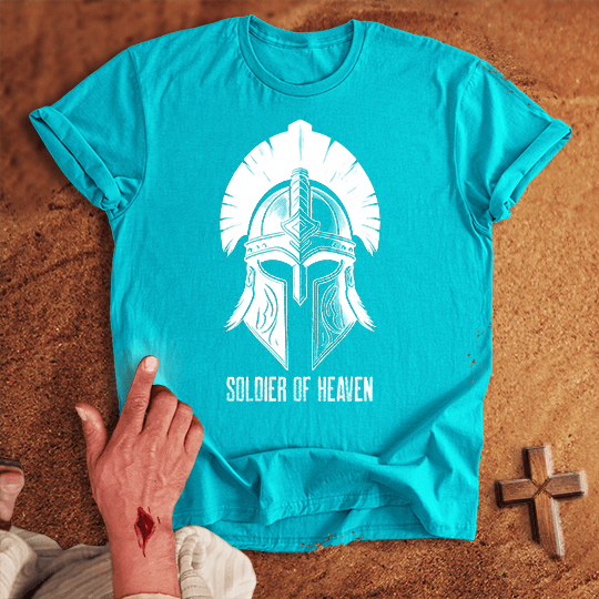 Soldier Of Heaven 8 T Shirt - Black M | Biblical & Scripture Inspired Apparel | Jesus Monk