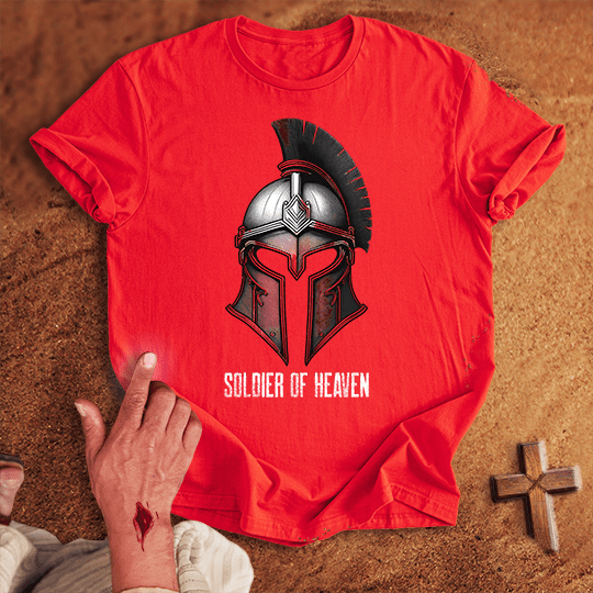 Soldier Of Heaven 9 T Shirt - Sand M | Biblical & Scripture Inspired Apparel | Jesus Monk