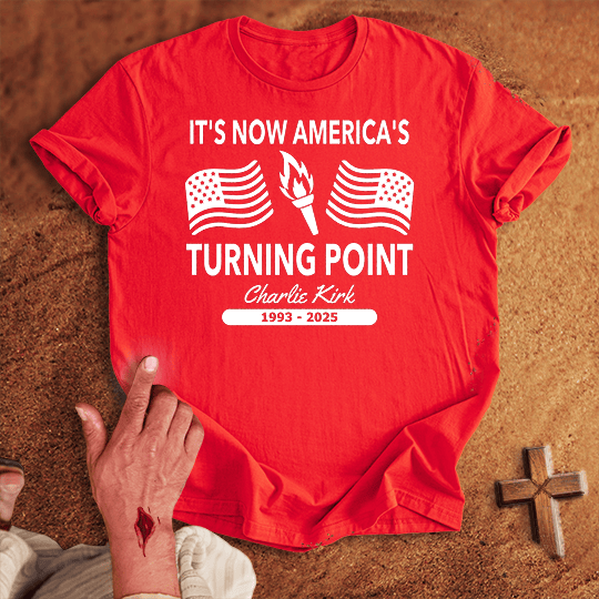 Its Now Americas Turning Point T Shirt - White M | Biblical & Scripture Inspired Apparel | Jesus Monk