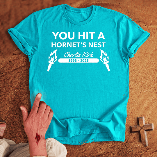 You Hit A Hornets Nest T Shirt - Navy M | Biblical & Scripture Inspired Apparel | Jesus Monk